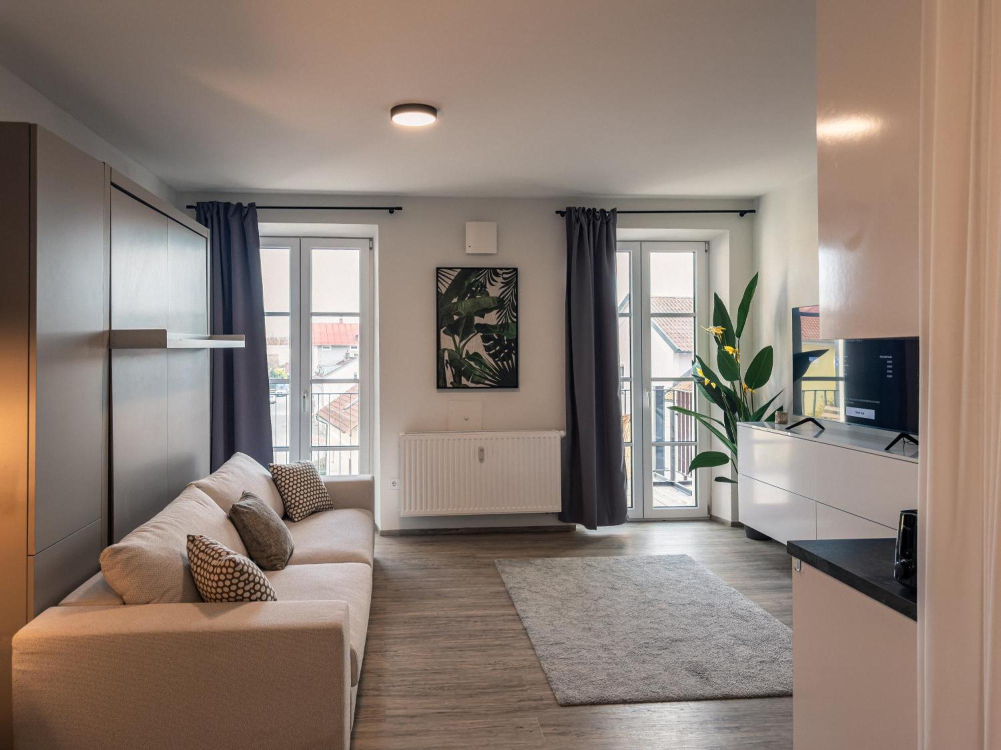 Crest - Riverside Lofts Mit Parken I Balkon I Kueche I Regendusche Πασάου Εξωτερικό φωτογραφία